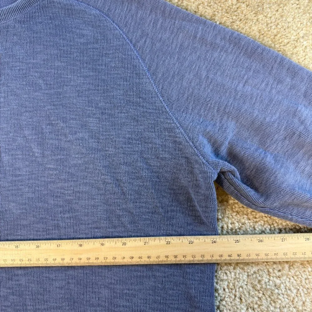 Banana Republic Men’s Long Sleeve Waffle Crew Sweatshirt Blue Size XL F514
